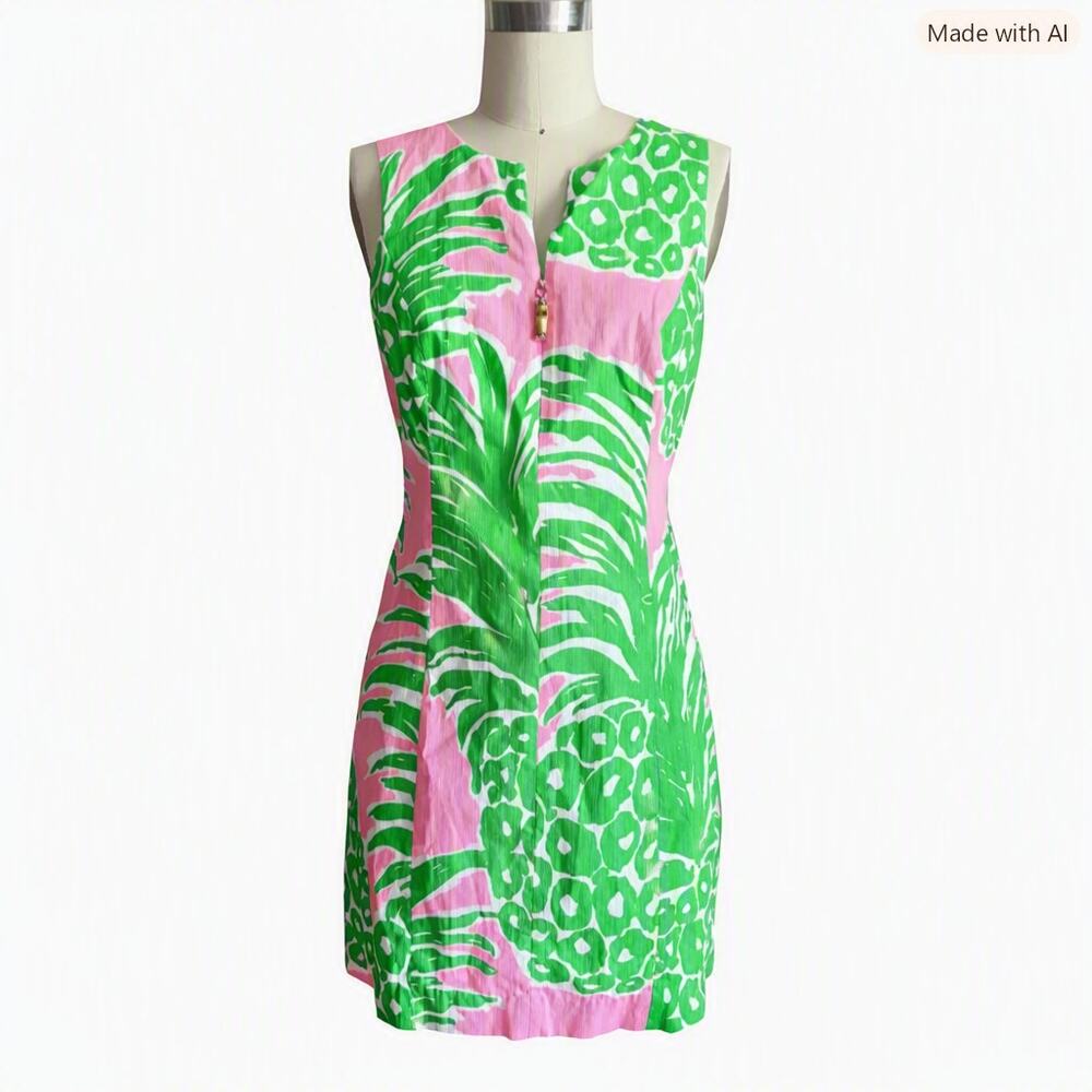Lilly Pulitzer Mila Shift Dress Pink Pout Flamenco Size 4